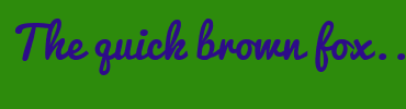 Image with Font Color 2D0C89 and Background Color 2D8B0C